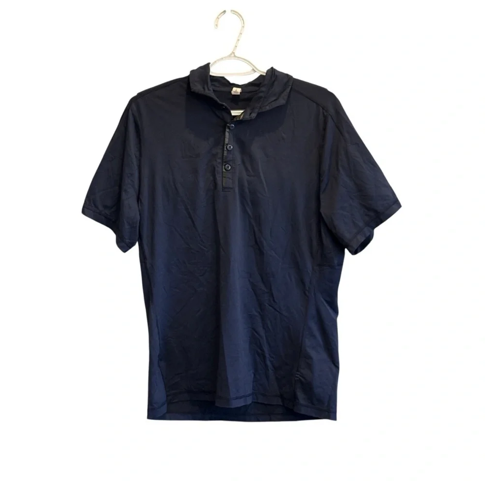 Lululemon Mens Shirt Size Medium Navy Performance Polo